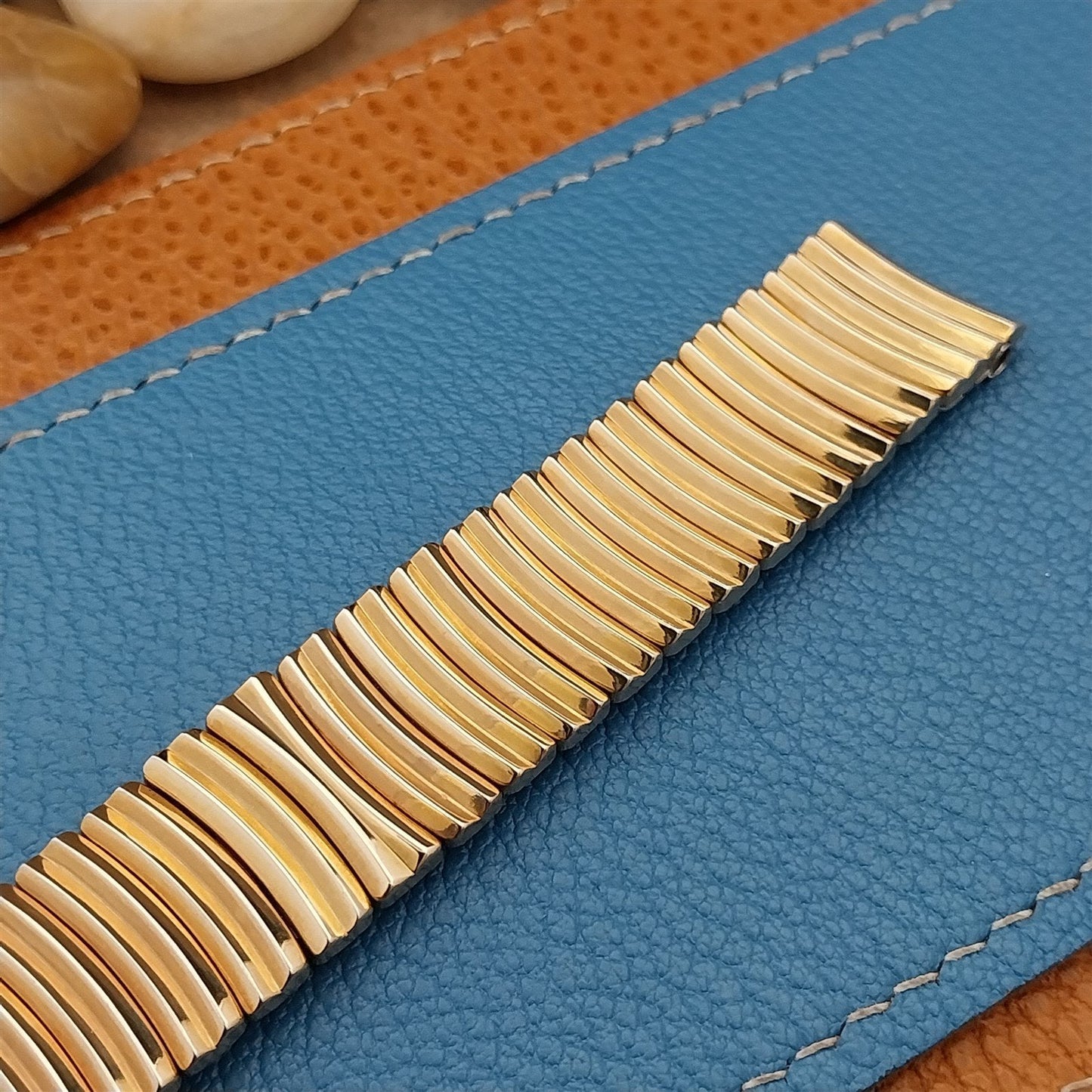 17.2mm 10k Gold-Filled Hadley Short Expansion Unused 1950s Vintage Watch Band