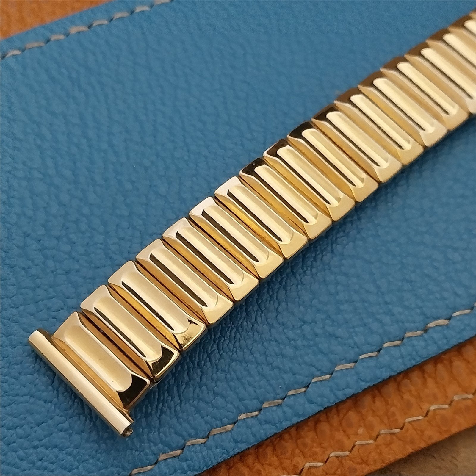 Vintage 16mm 17mm 18mm Gold-Filled Hadley Expansion nos Classic 1950s Watch Band