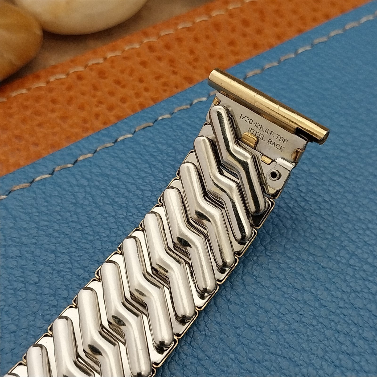 Vintage 16mm 17mm 18mm Gold-Filled Hadley Expansion nos Classic 1950s Watch Band