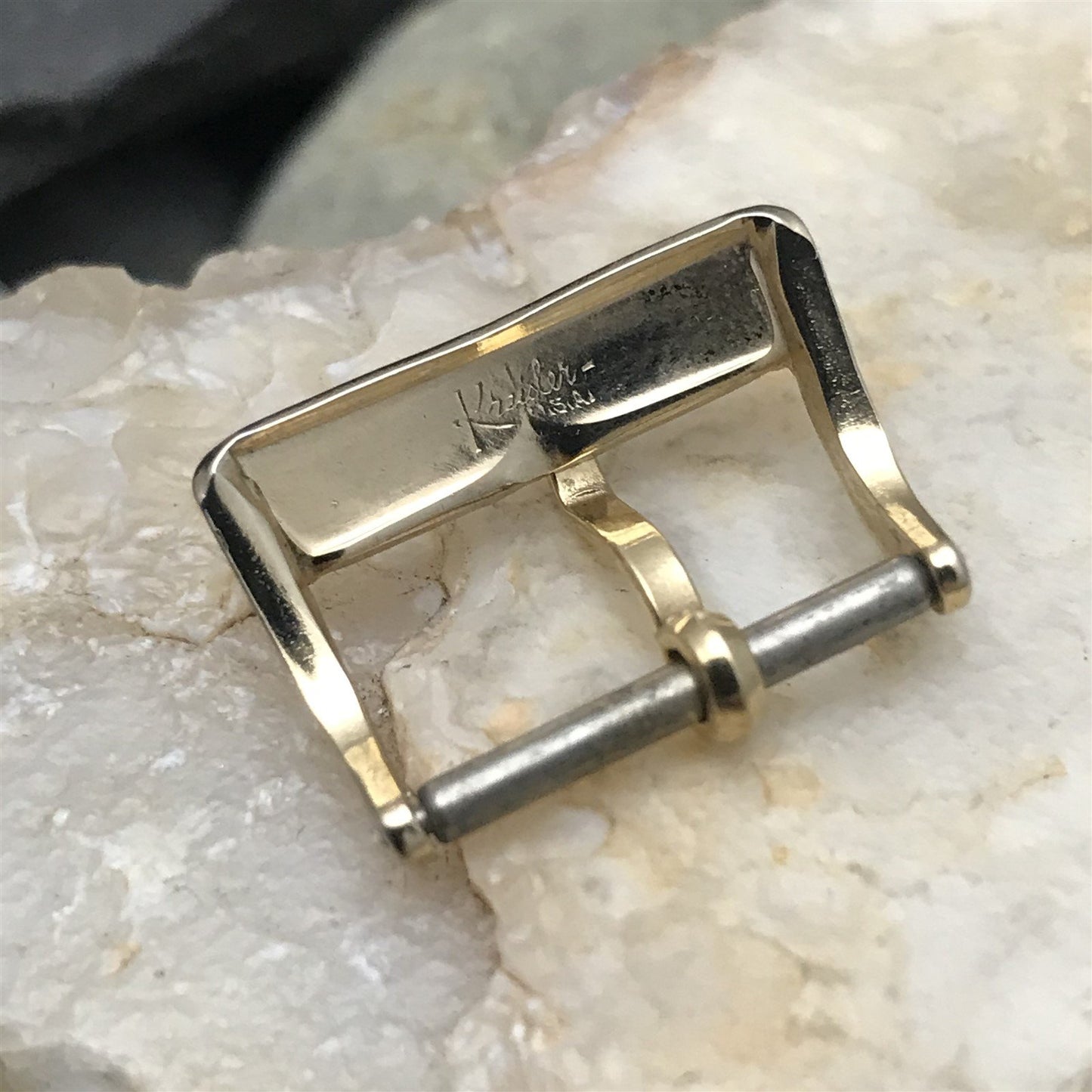 1950s 5/8" Kreisler USA Yellow Gold-Filled Unused nos Vintage Watch Band Buckle