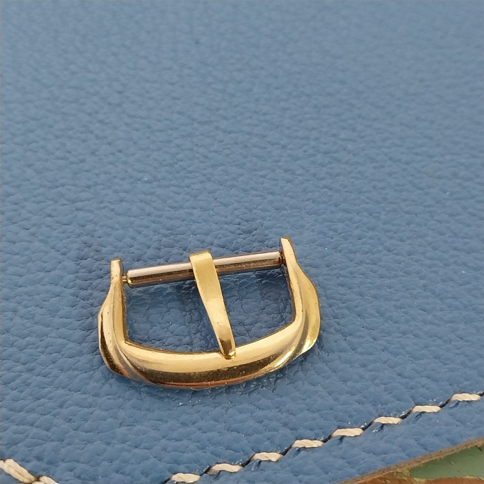 Vintage 1940s-1950s 5/8" Yellow Gold-Tone Art Deco nos Unused Watch Band Buckle