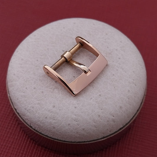 Swiss 15mm Rose Gold Plaque Classic nos Unused Vintage Watch Band Buckle