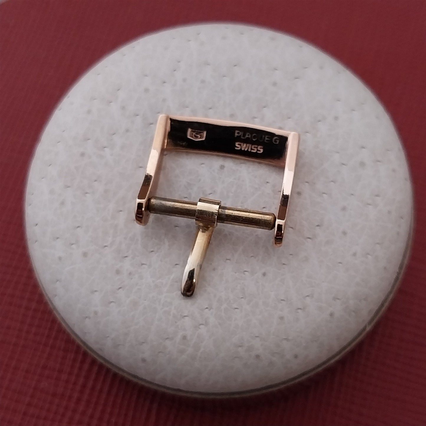 Swiss 15mm Rose Gold Plaque Classic nos Unused Vintage Watch Strap Buckle
