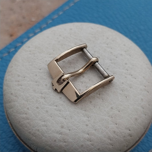 Bulova Accutron 13mm Yellow Gold-Filled Tuning Fork Vintage Watch Strap Buckle