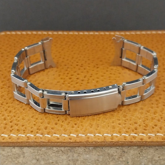 Vintage 17.2mm Stainless Steel Rivet Ladder Link Classic Unused 1960s Watch Band