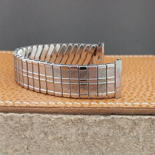 19mm 18mm 17mm 16mm Baldwin Stainless Steel Stretch NOS 1960s Unused Watch Band
