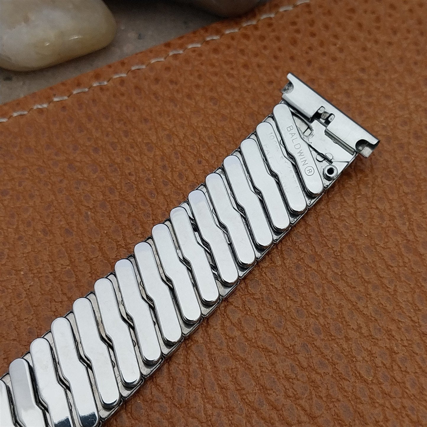 19mm 18mm 17mm 16mm Baldwin Stainless Steel Stretch NOS 1960s Unused Watch Band