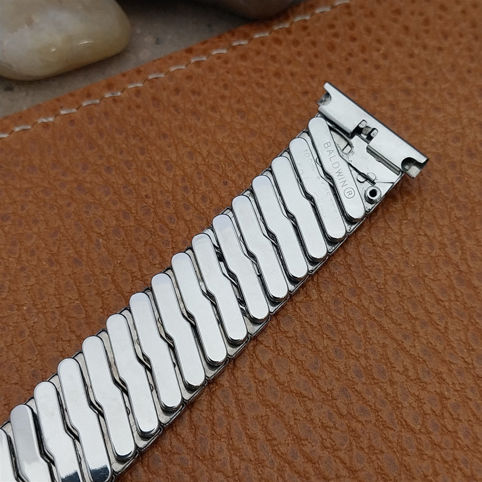 19mm 18mm 17mm 16mm Baldwin Stainless Steel Stretch NOS 1960s Unused Watch Band