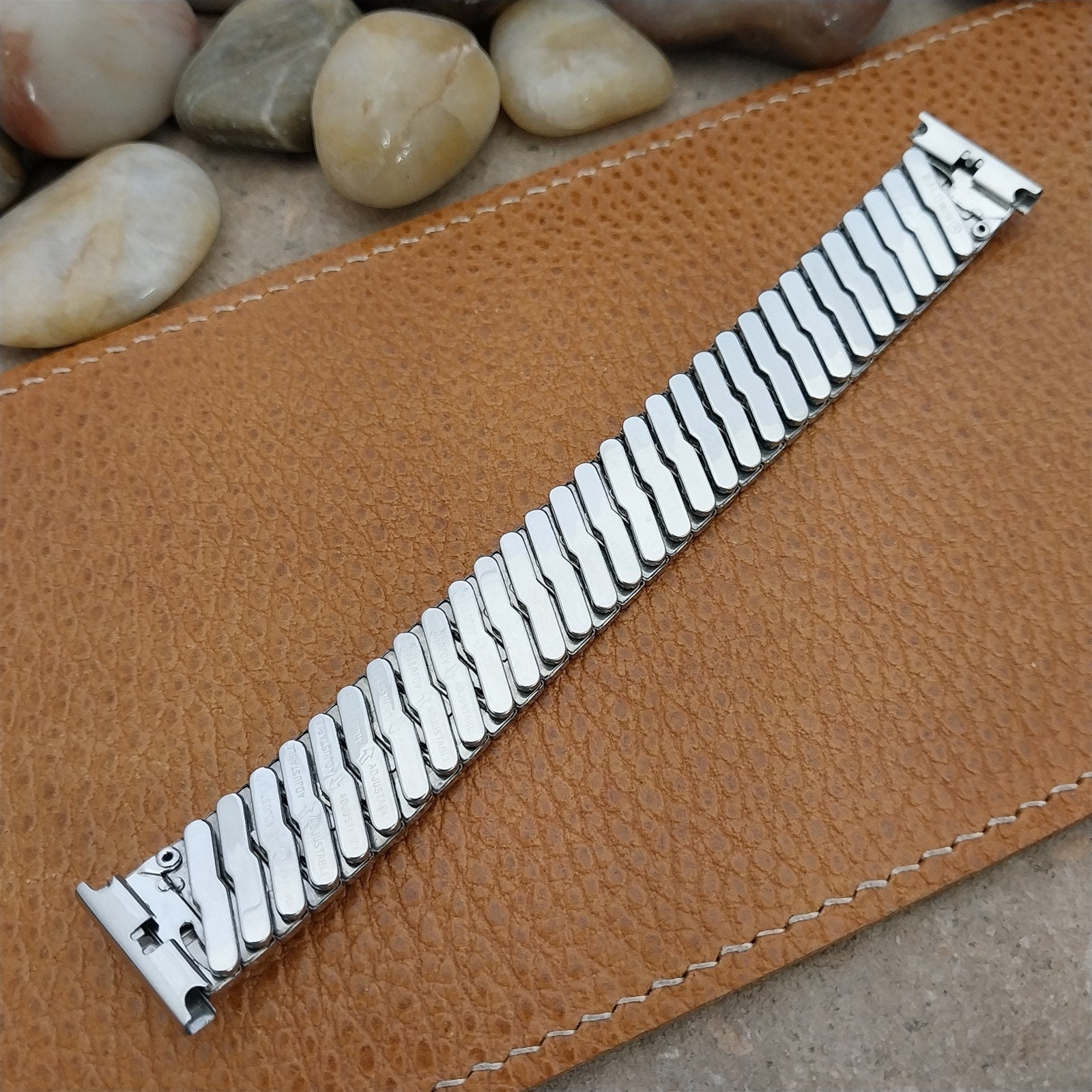 19mm 18mm 17mm 16mm Baldwin Stainless Steel Stretch NOS 1960s Unused Watch Band