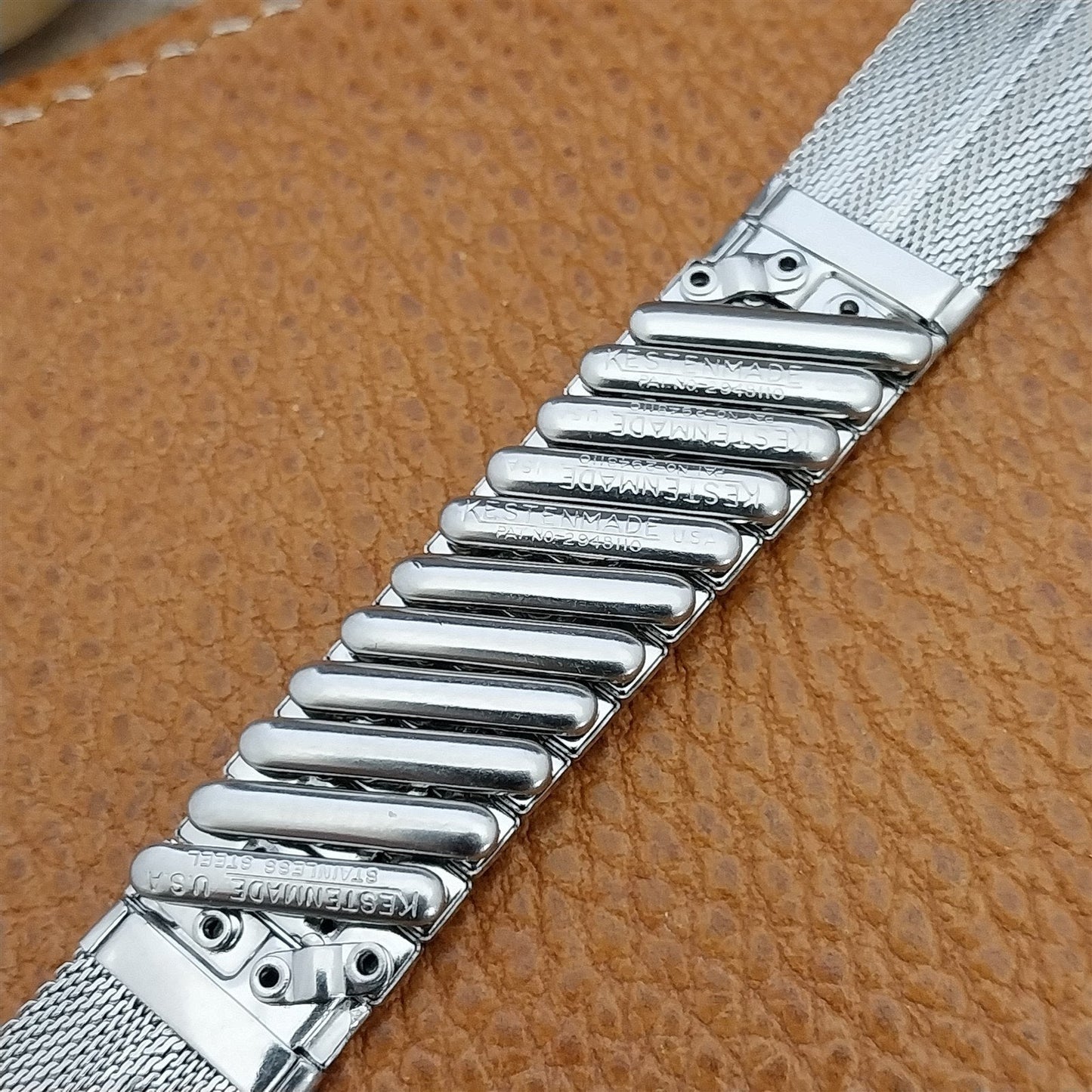 Vintage 19mm 18mm 17mm Kestenmade Stainless Steel Mesh Unused 1960s Watch Band