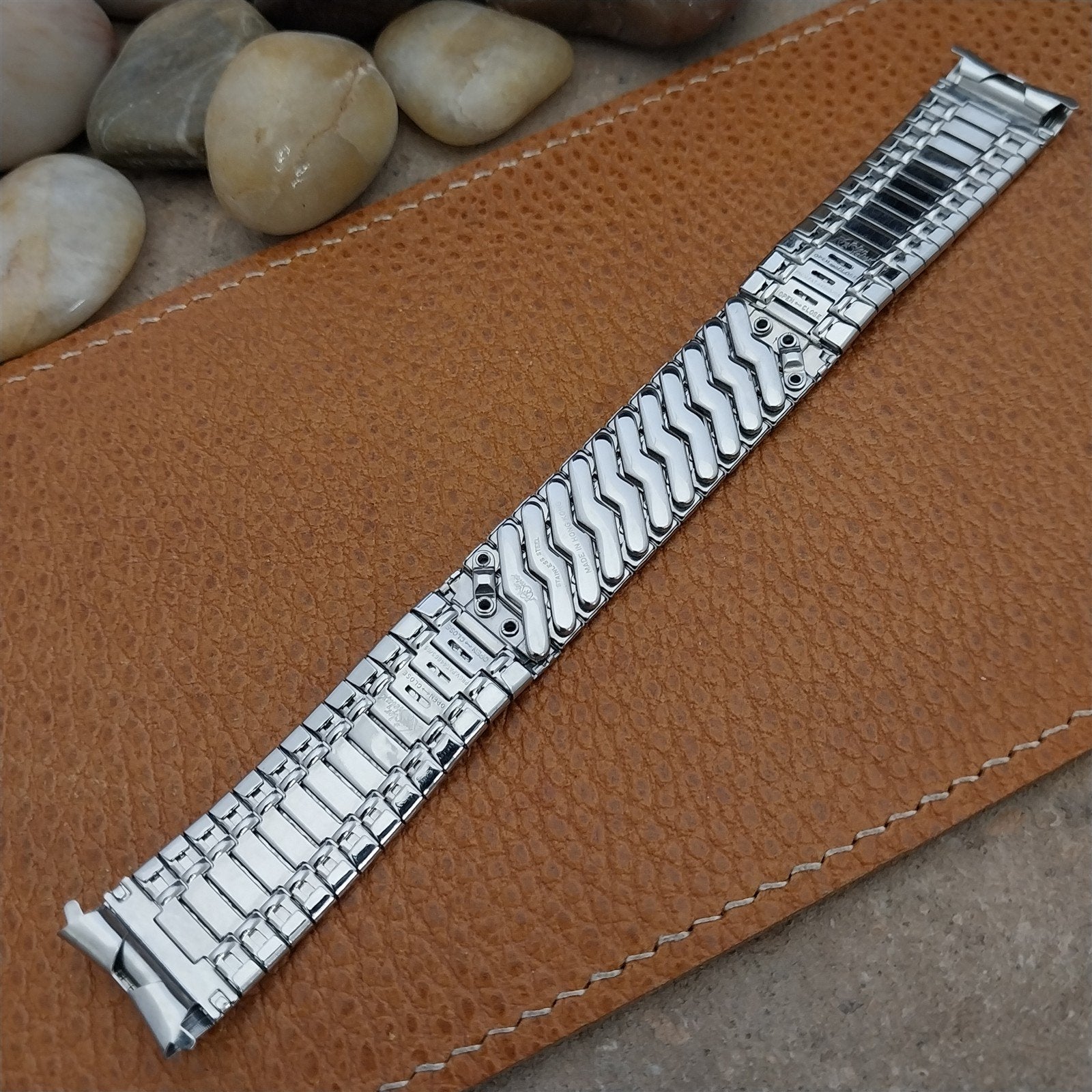 Vintage 17.2mm Stainless Steel Curve End Kreisler Stelux 1960s Unused Watch Band