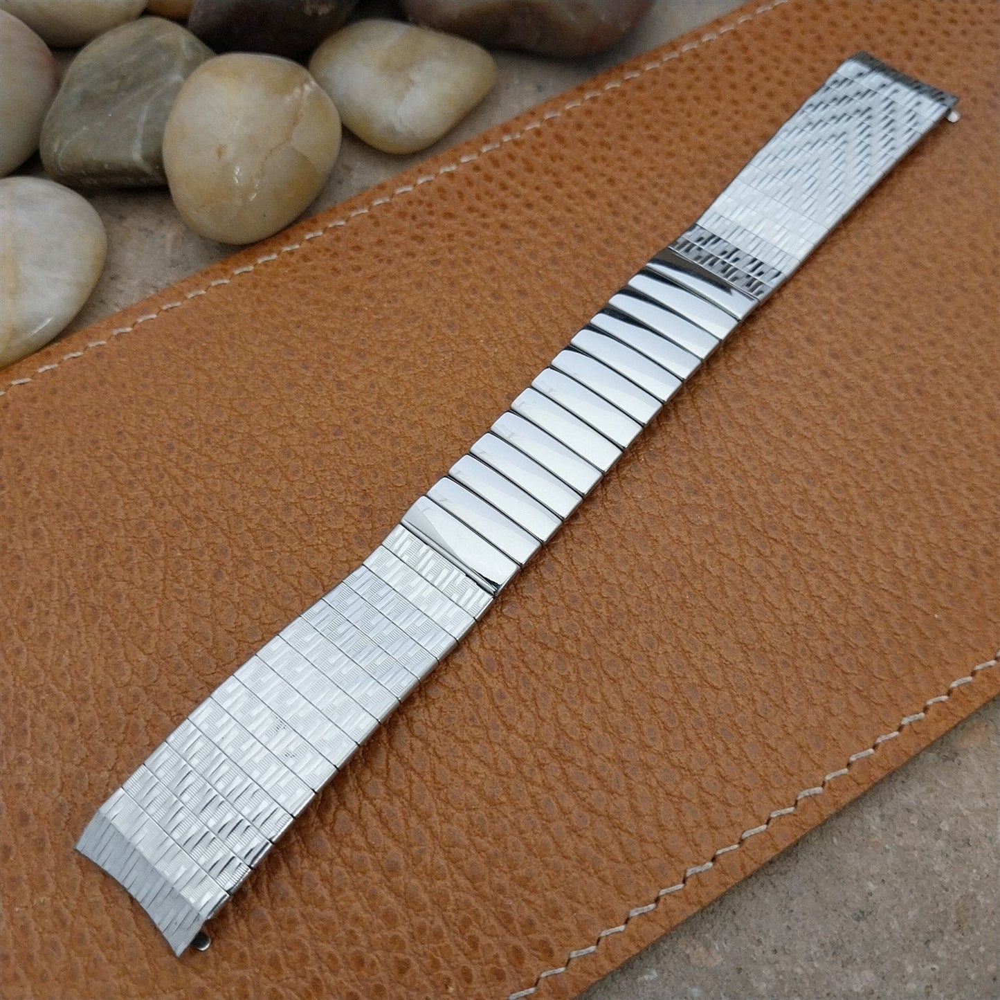 Vintage 17.2mm Stainless Steel Curve End Kreisler Stelux 1960s Unused Watch Band