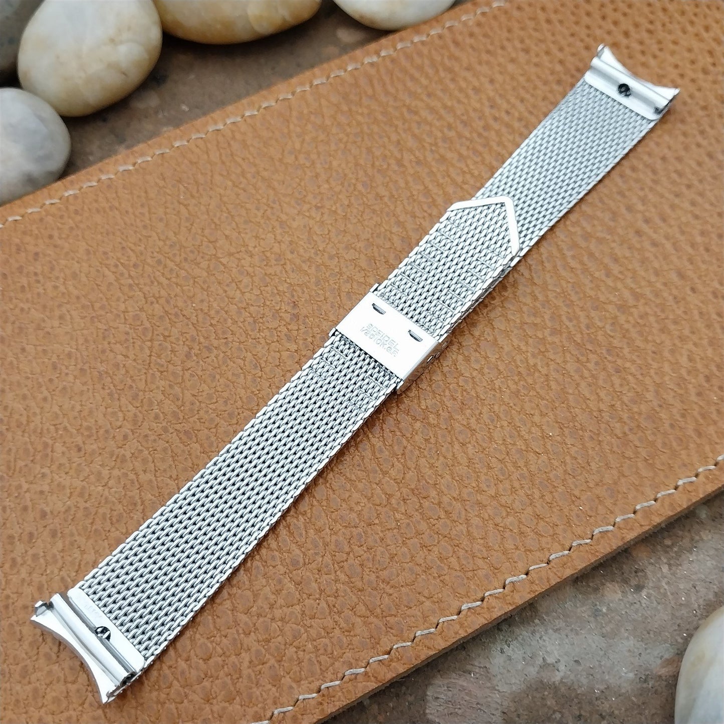 Vintage 17.2mm 10k White Gold-Filled Mesh Speidel Classic 1960s-1970s Watch Band