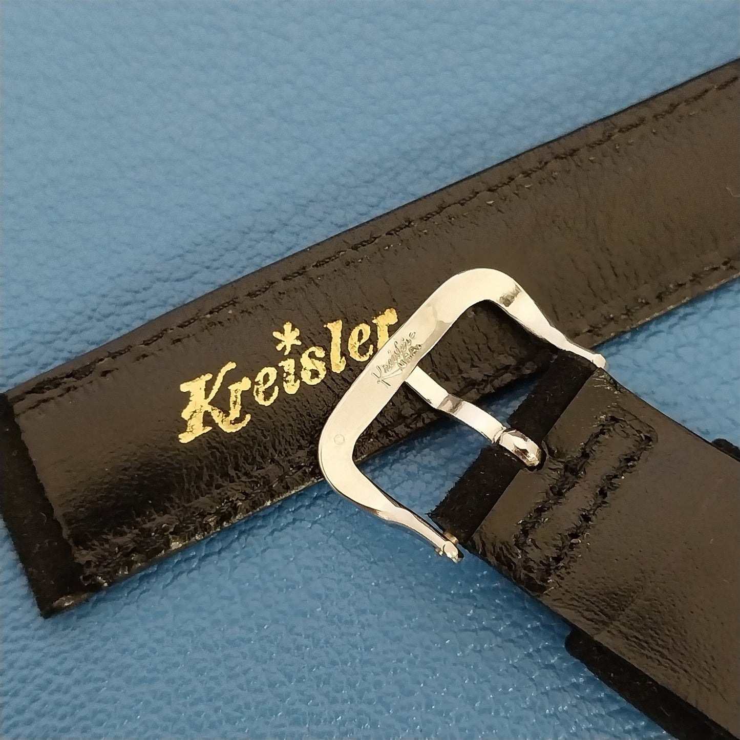 Kreisler Long 11/16" Black Suede Classic nos Unused 1950s Vintage Watch Band