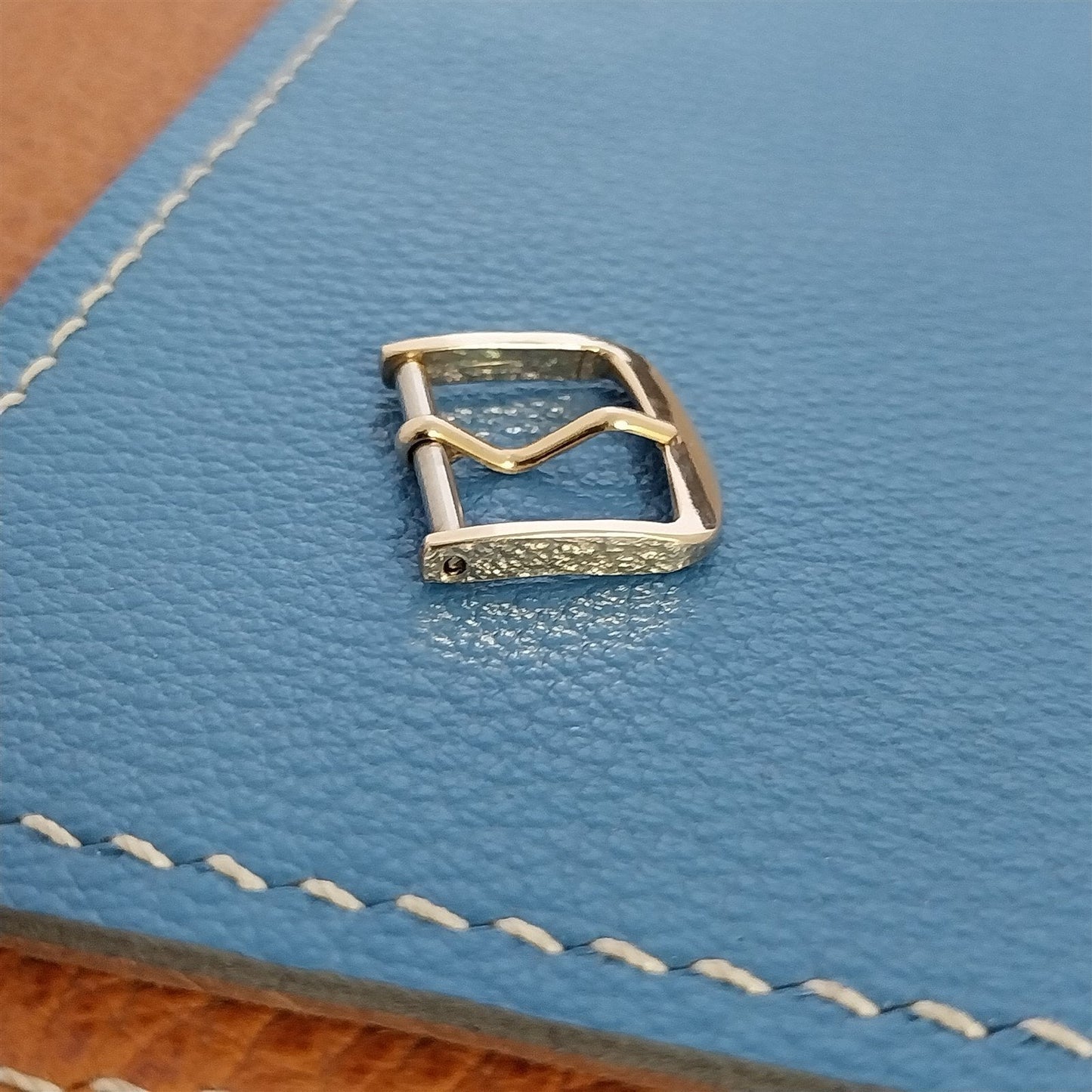 Unused Seiko Logo 15mm 10k Yellow Gold rgp nos Vintage Watch Band Buckle