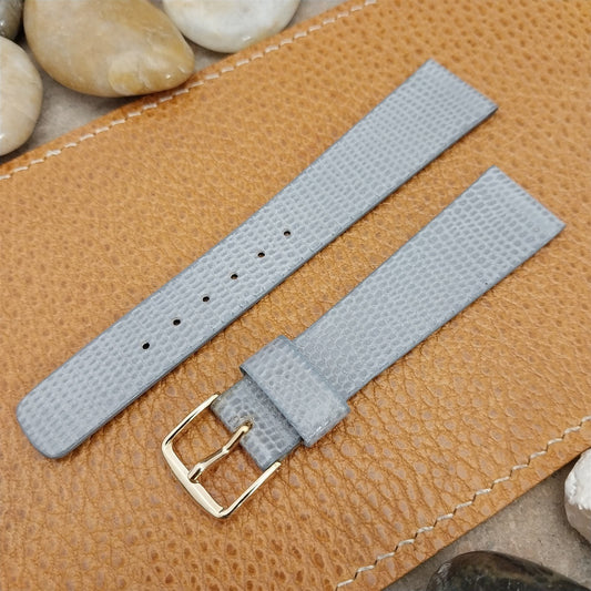 19mm Light Gray Lizard-Grain Leather Speidel Unused nos 1970s Vintage Watch Band