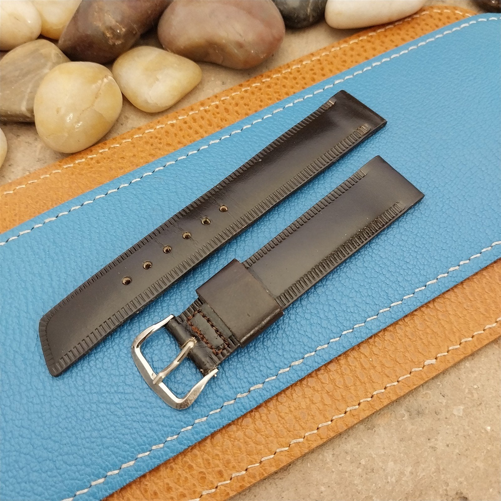 11/16" Kreisler Saddle Leather nos 1960s Unused Classic Vintage Watch Band