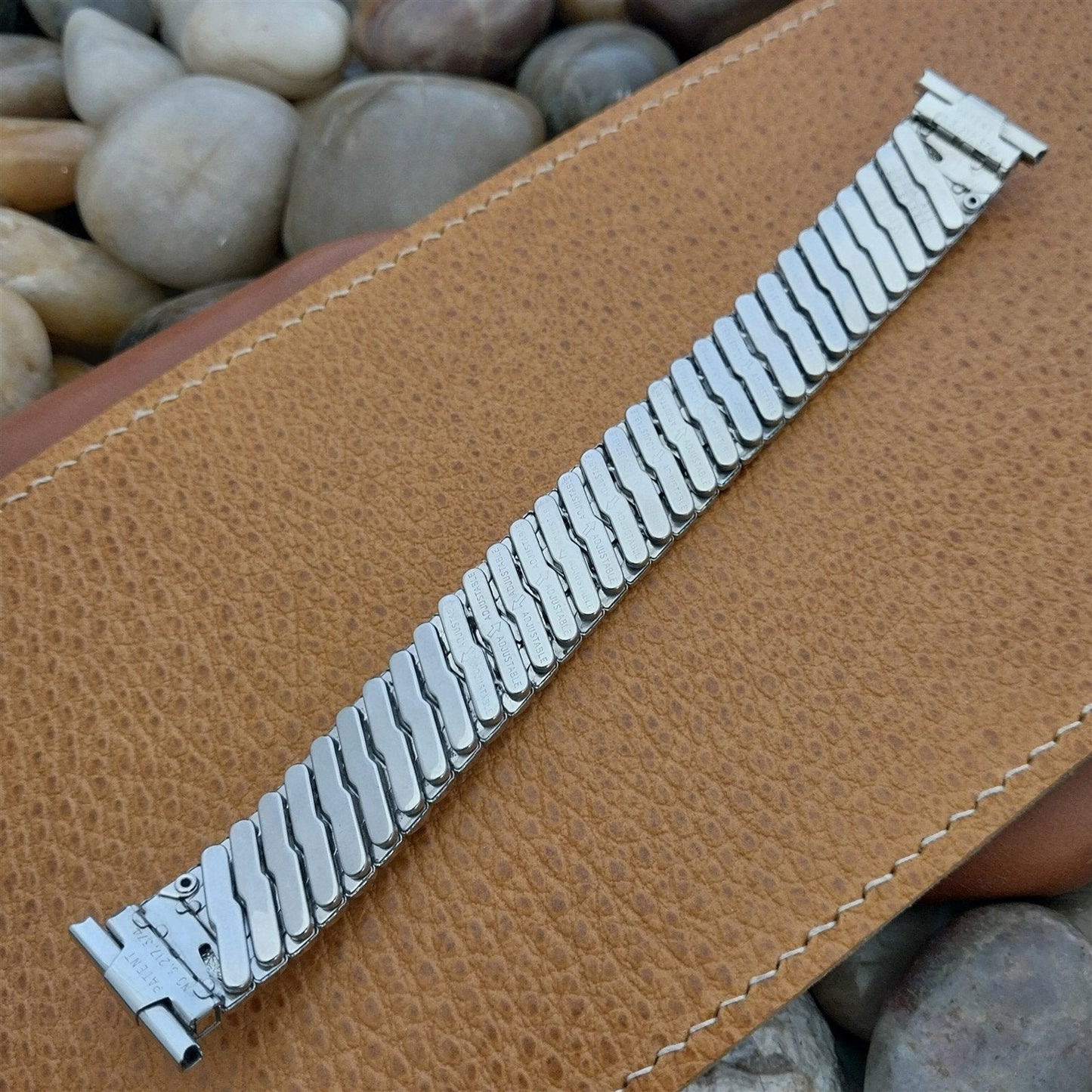 18mm 19mm Bowles Baldwin Stainless Steel Expansion nos 1960s Vintage Watch Band