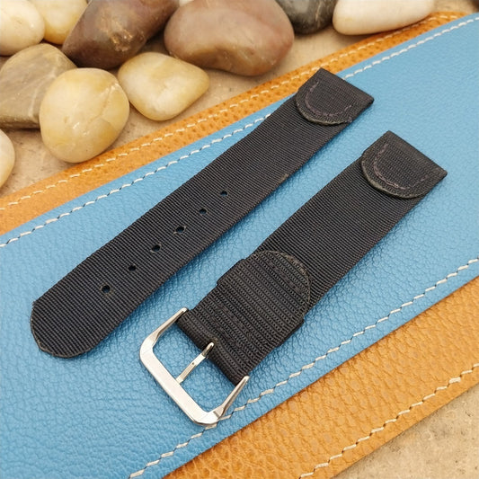 20mm 1940s Rayon Polyester Two-piece Blue Tropical Unused nos Vintage Watch Band