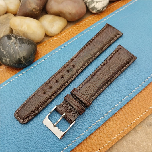 19mm Hadley Roma USA Made Lizard Tapered 16mm/19mm nos Vintage Watch Band