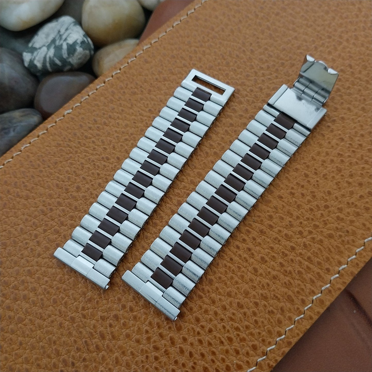 20mm Stainless Steel NSA Swiss Dive Watch Bracelet Unused Vintage 70s Watch Band