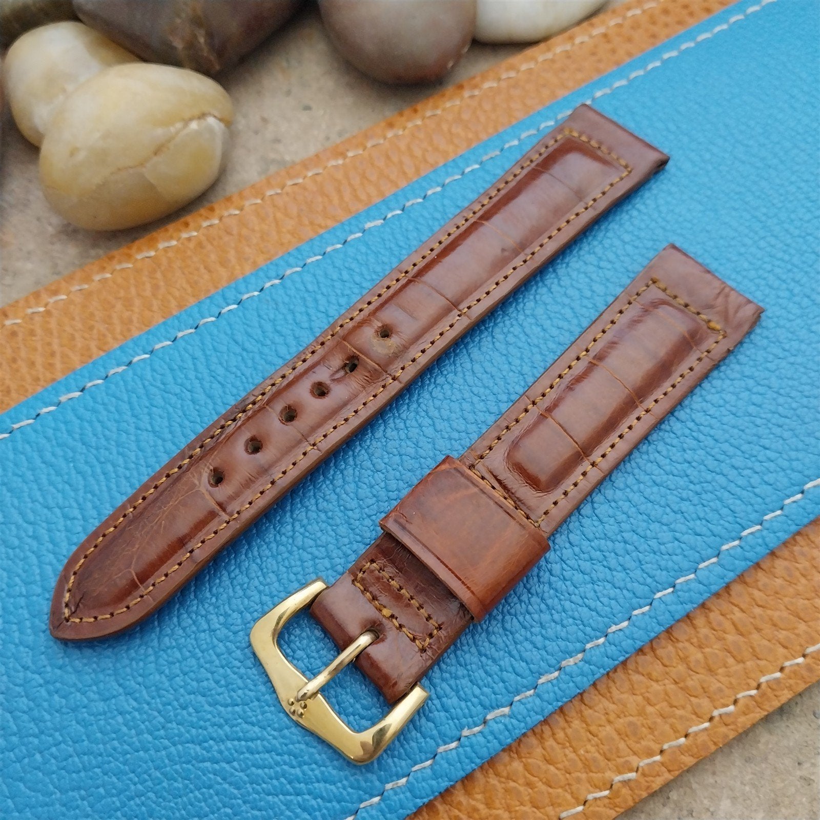 17mm Eterna Centenaire 1950s Vintage Unused Classic Watch Strap & Logo Buckle