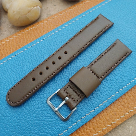A-11 Elgin Buckle & 5/8 Champion Short Brown Calf Leather nos Vintage Watch Band