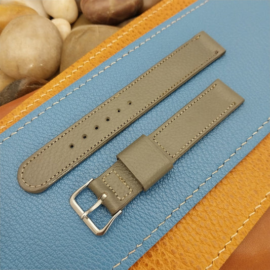 5/8 Champion Gray Buffalo Calf Leather nos Vintage Watch Band& A-11 Elgin Buckle