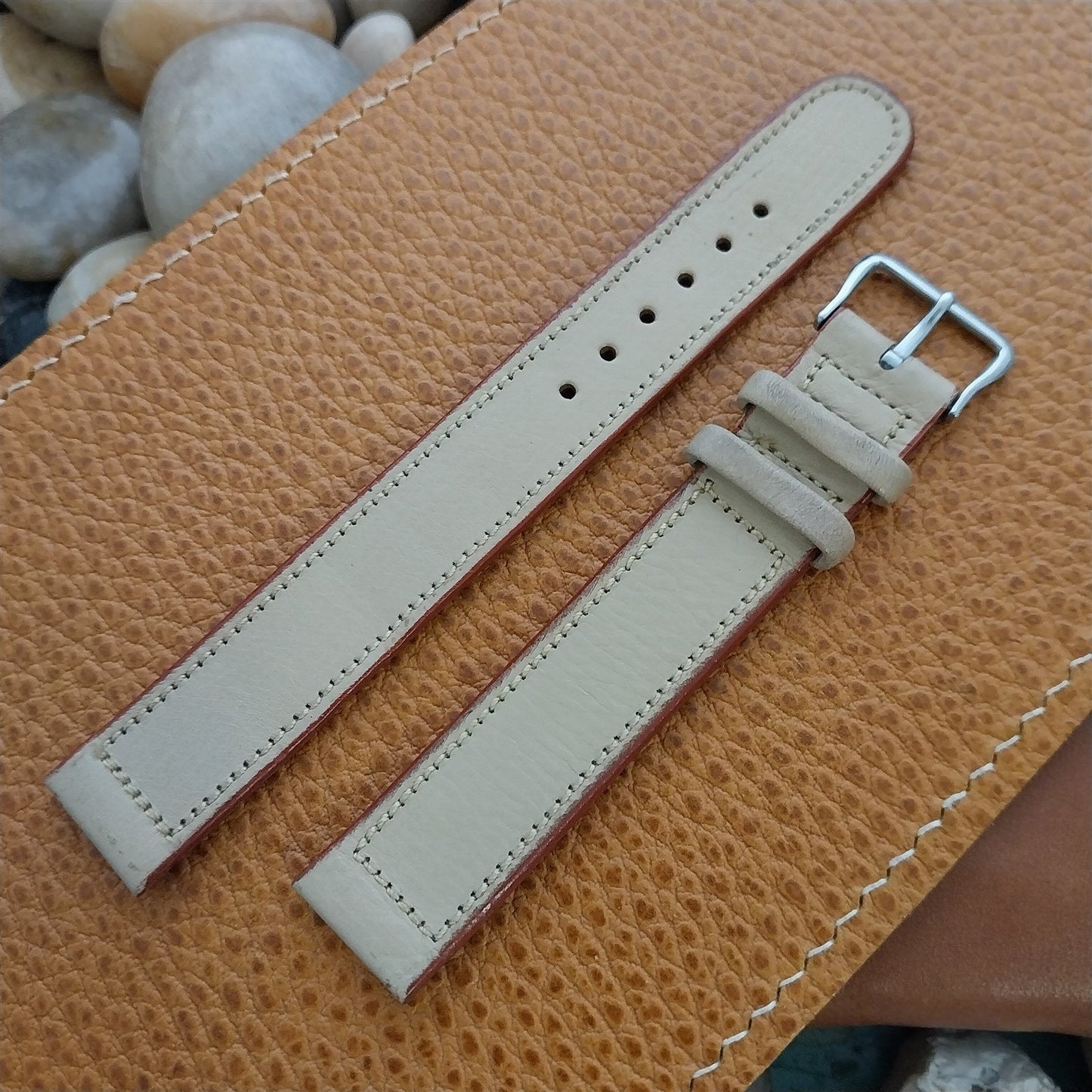 Elgin Buckle & Long 5/8" Calf Leather Unused ORD A-11 1950s Vintage Watch Band