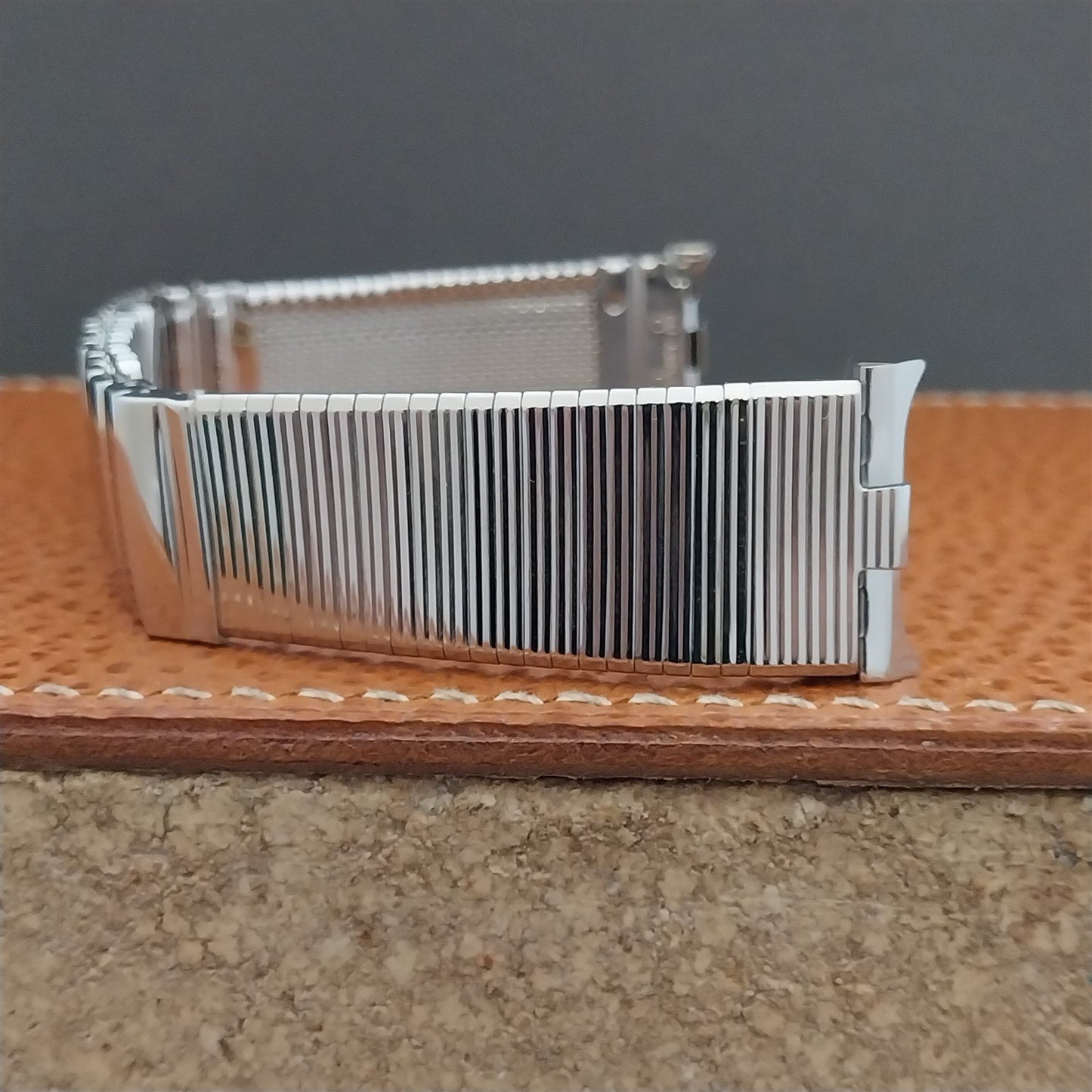 18mm 19mm Stainless Steel JB Champion USA Mid-Century nos Vintage Watch Band