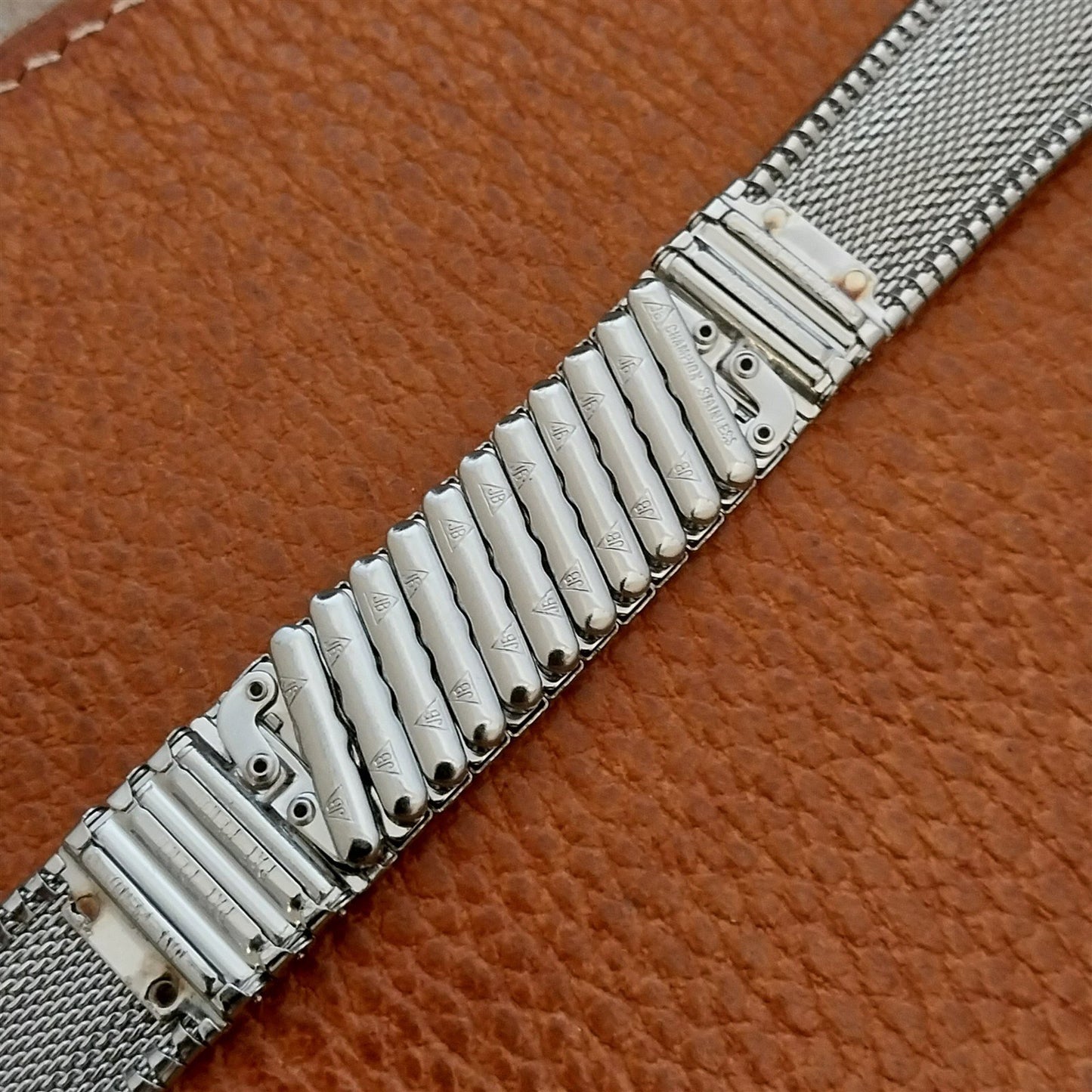18mm 19mm Stainless Steel JB Champion USA Mid-Century nos Vintage Watch Band