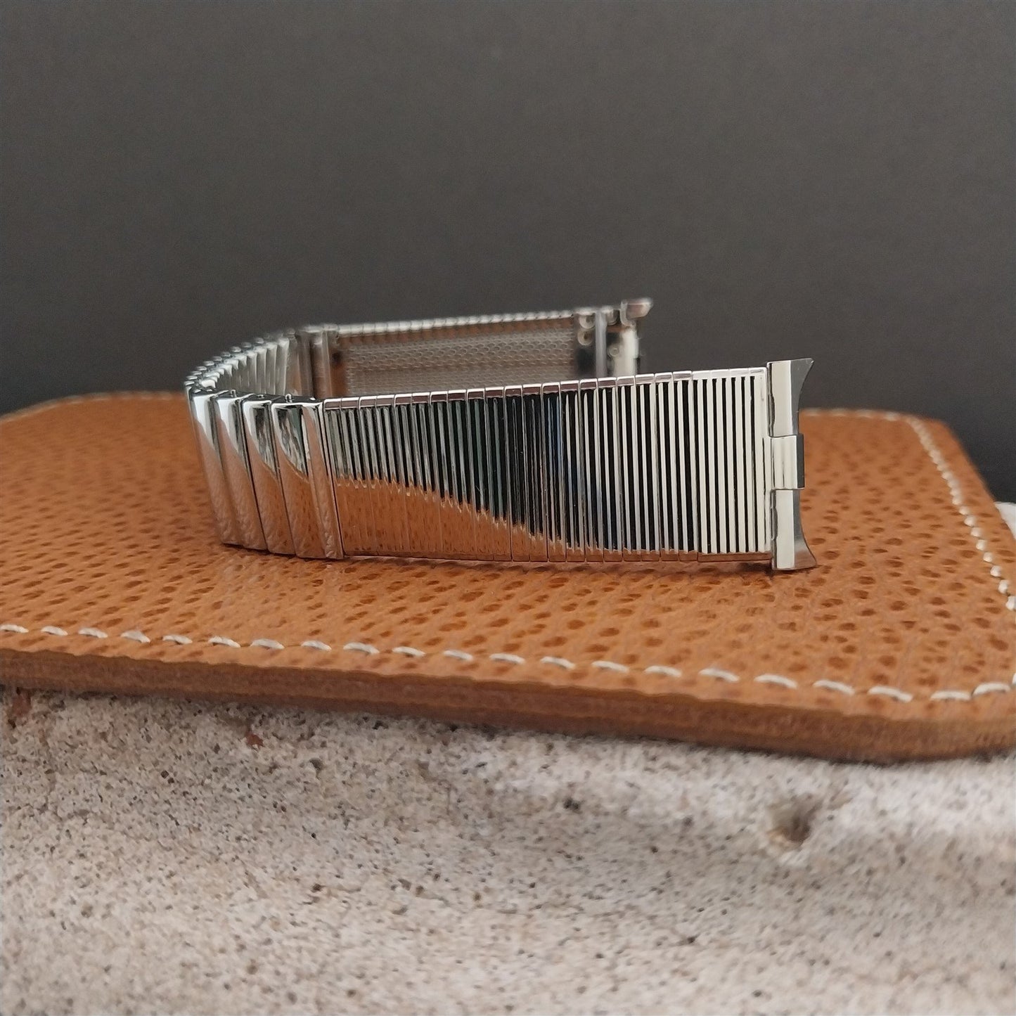 18mm 19mm Stainless Steel JB Champion USA Mid-Century nos Vintage Watch Band