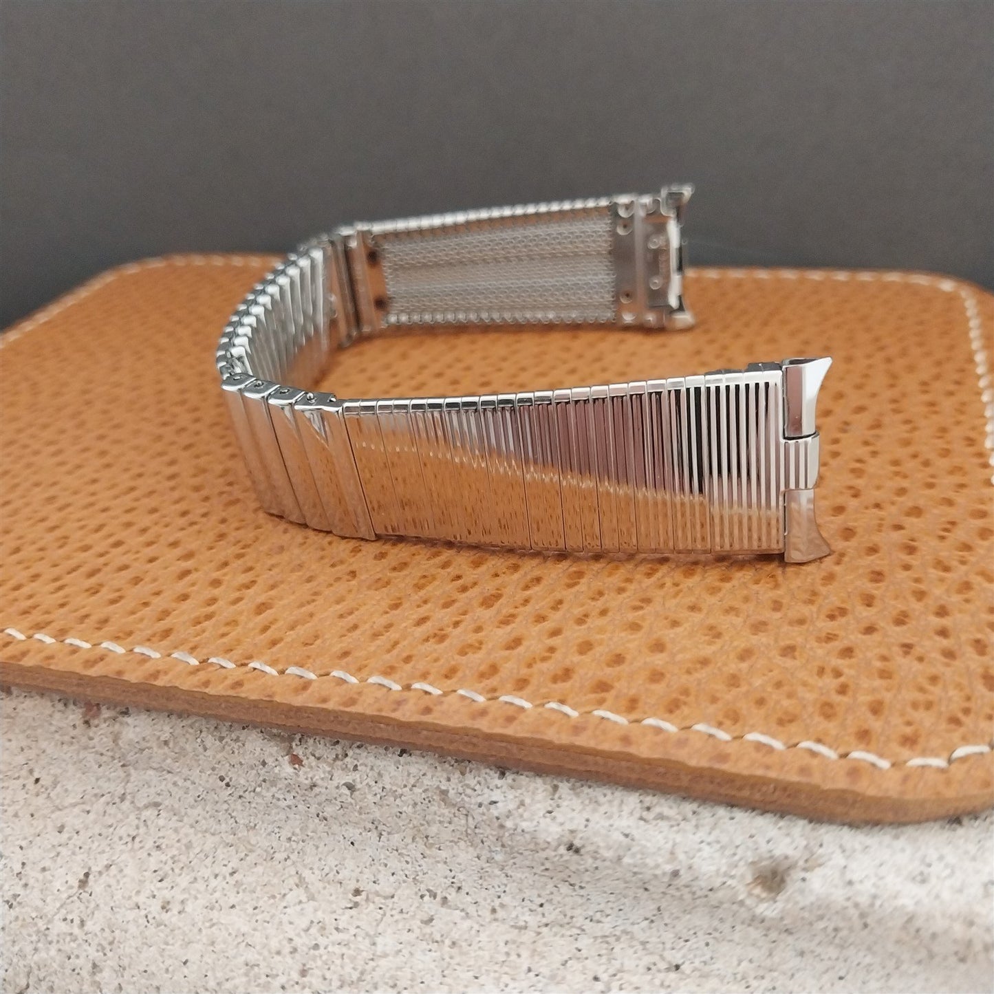 18mm 19mm Stainless Steel JB Champion USA Mid-Century nos Vintage Watch Band