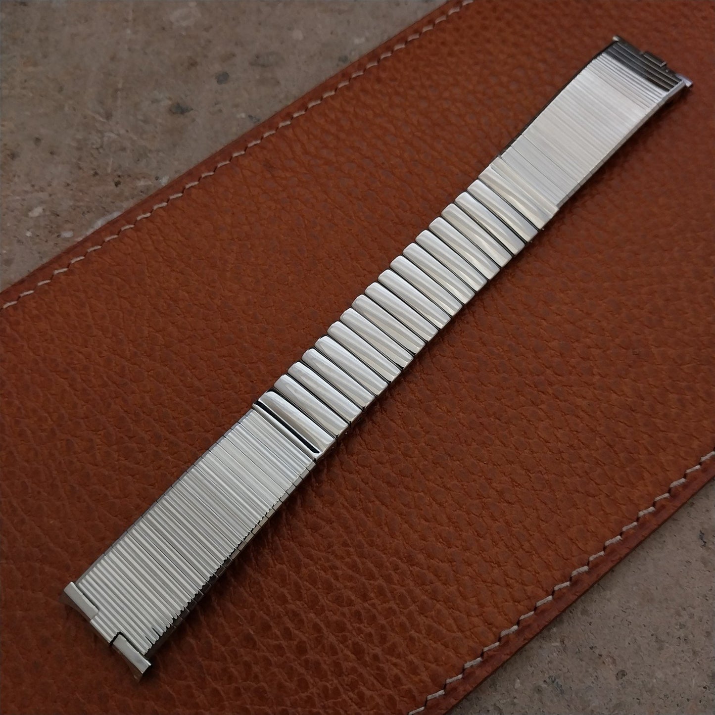 18mm 19mm Stainless Steel JB Champion USA Mid-Century nos Vintage Watch Band