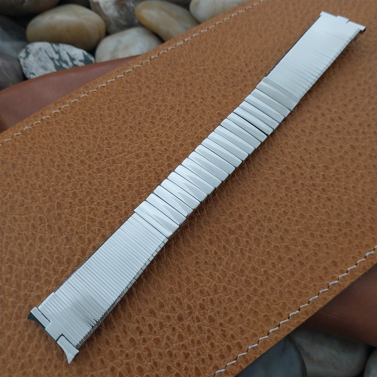 18mm 19mm Stainless Steel JB Champion USA Mid-Century nos Vintage Watch Band