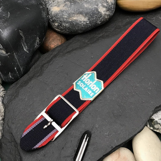 16mm 1960s Reversible Perlon Vintage Watch Band Regimental Military Watch Strap