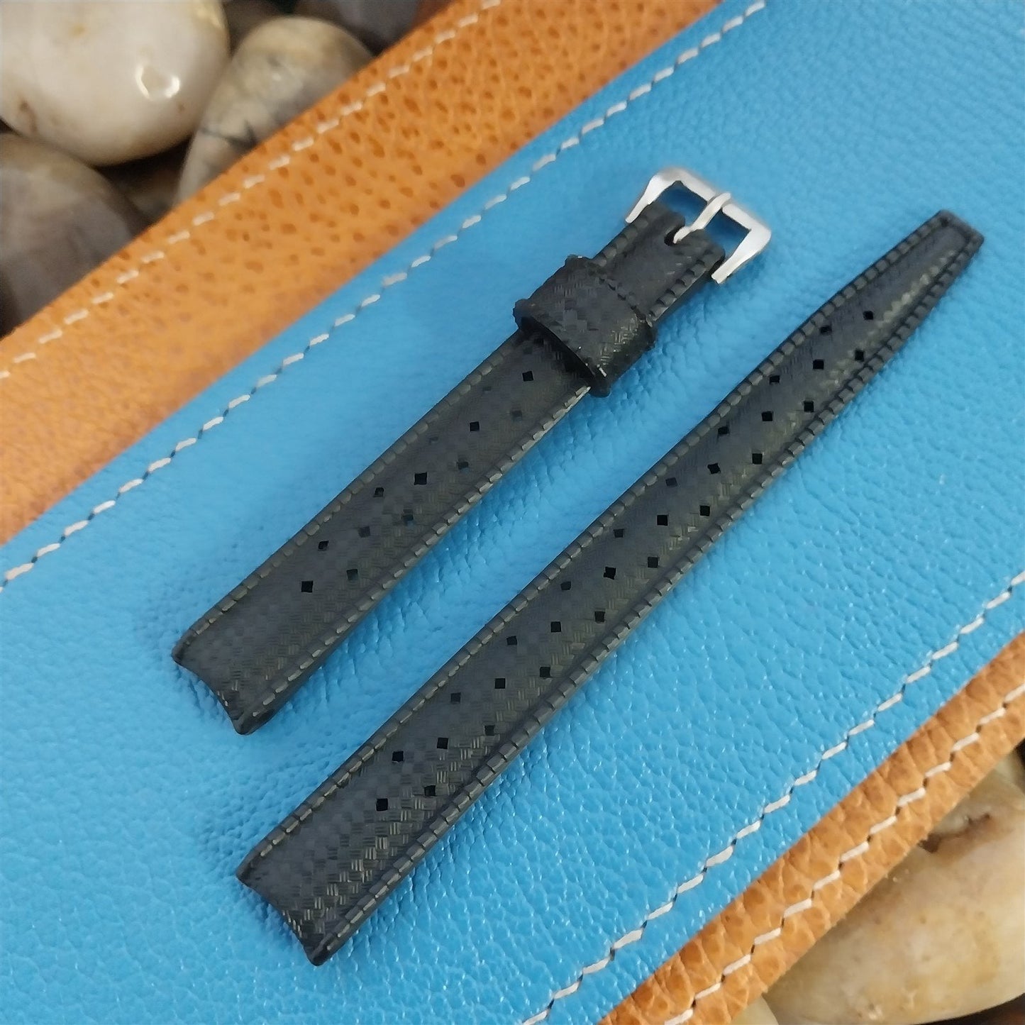 Vintage 12mm Swiss Tropic Skindiver Dive Rubber Strap Unused 1960s Watch Band