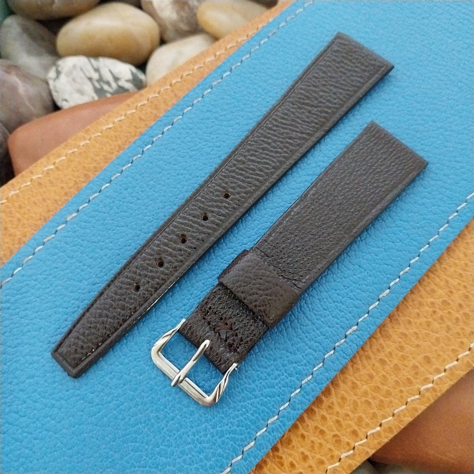 Vintage 18mm English Morocco Single-Keeper Classic Tapered Unused nos Watch Band