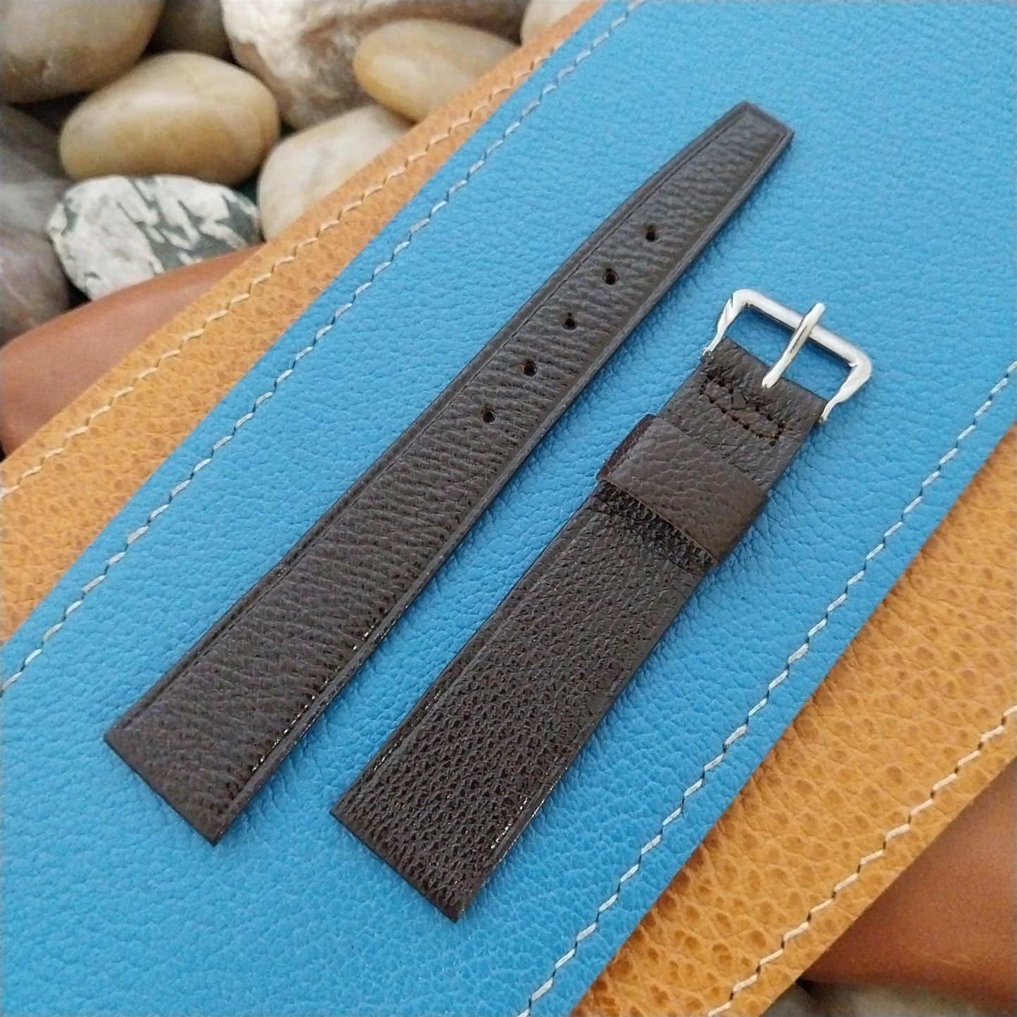 Vintage 18mm English Morocco Single-Keeper Classic Tapered Unused nos Watch Band