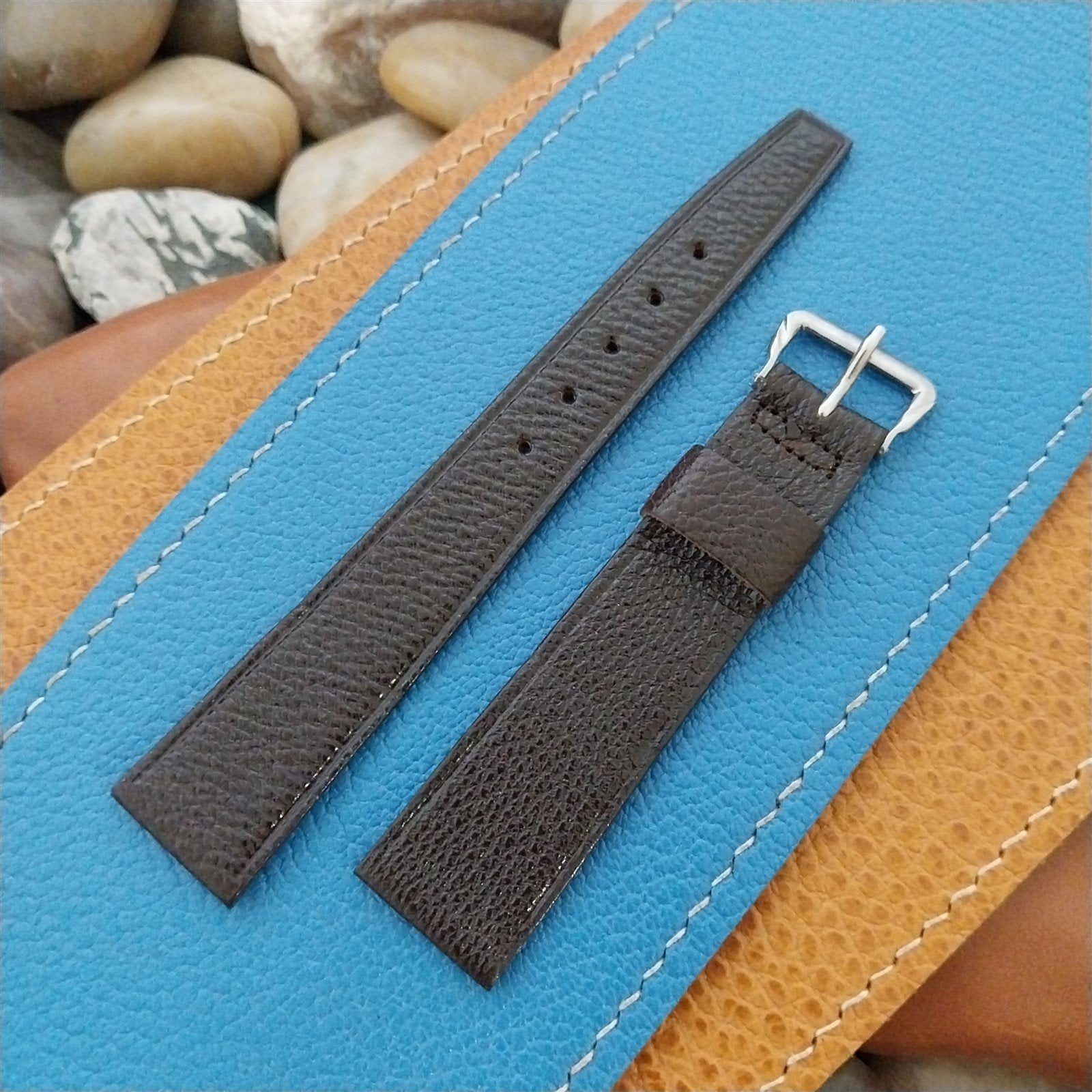 Vintage 18mm English Morocco Single-Keeper Classic Tapered Unused nos Watch Band