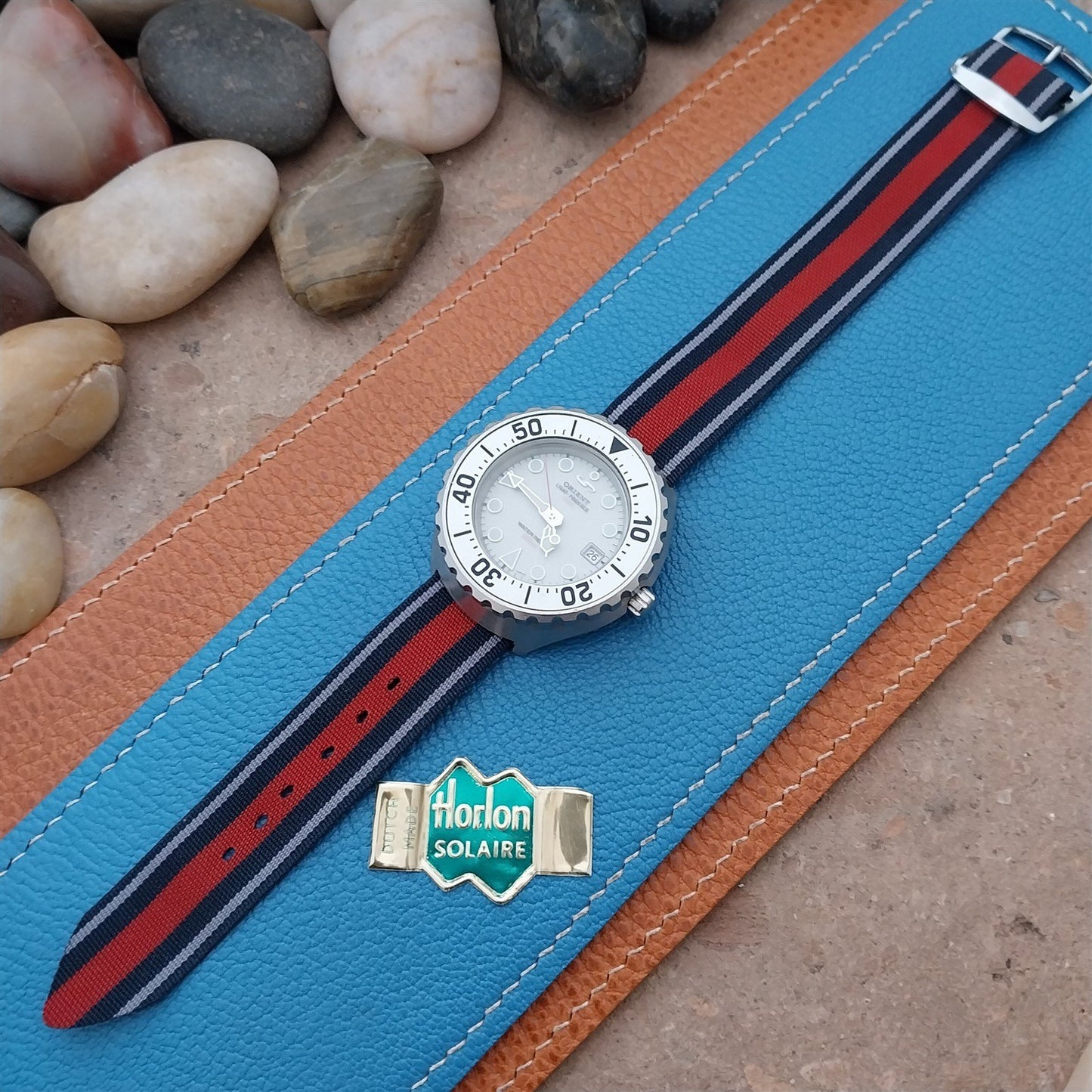 Vintage 18mm Perlon Reversible Classic Single Pass NOS 1960s Unused Watch Strap