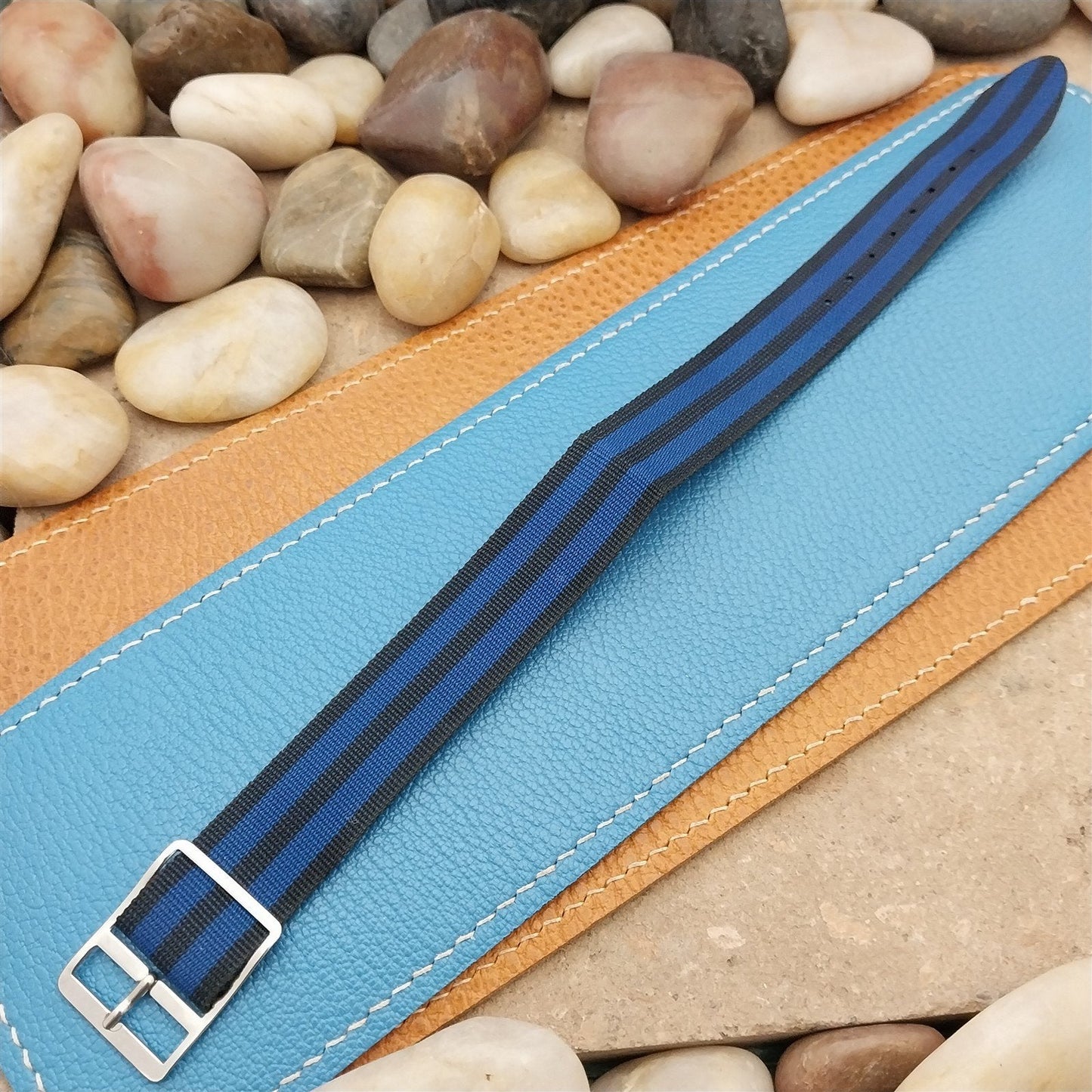 18mm Reversible Nylon Classic Single Pass 1960s Unused Vintage Watch Band