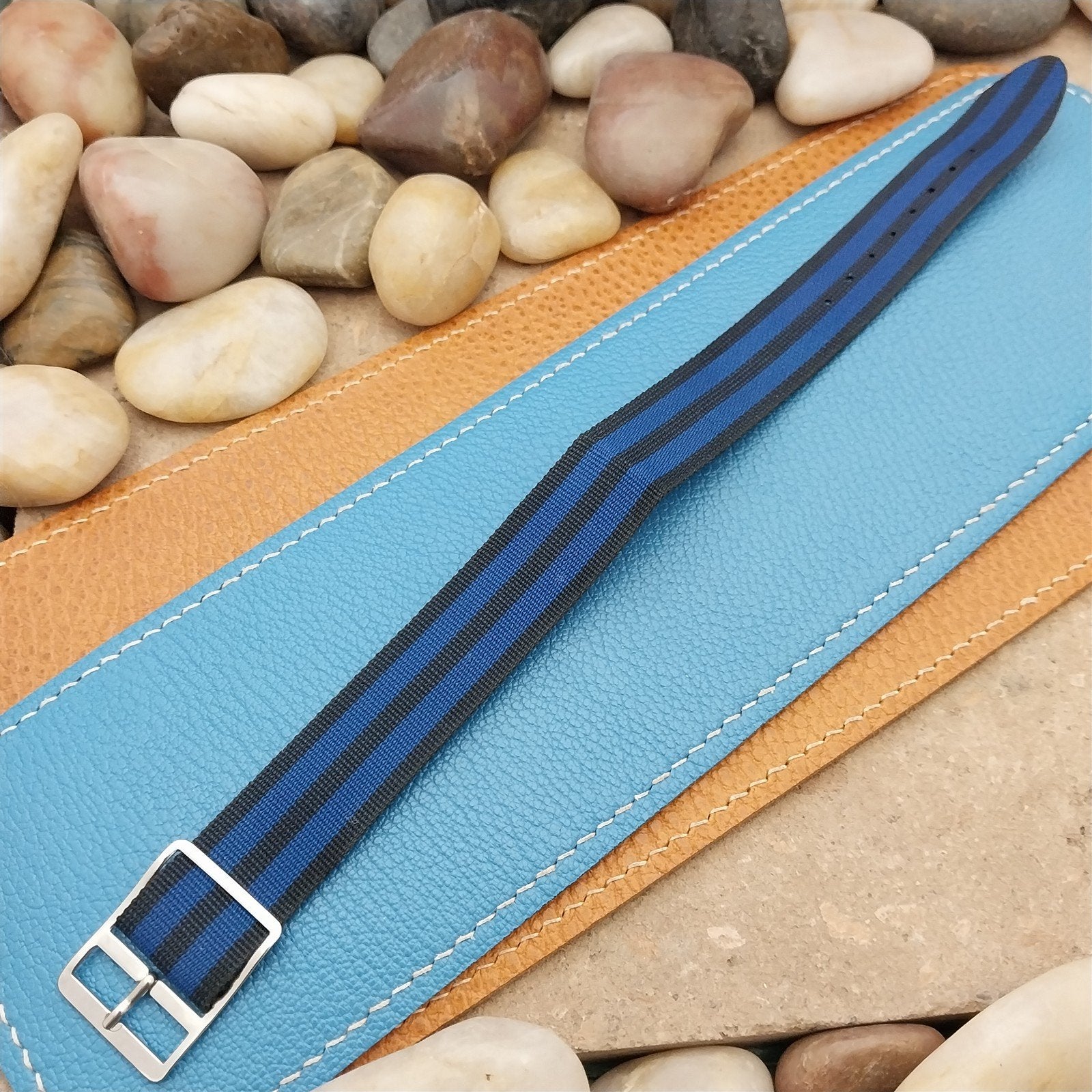 18mm Reversible Nylon Classic Single Pass 1960s Unused Vintage Watch Band