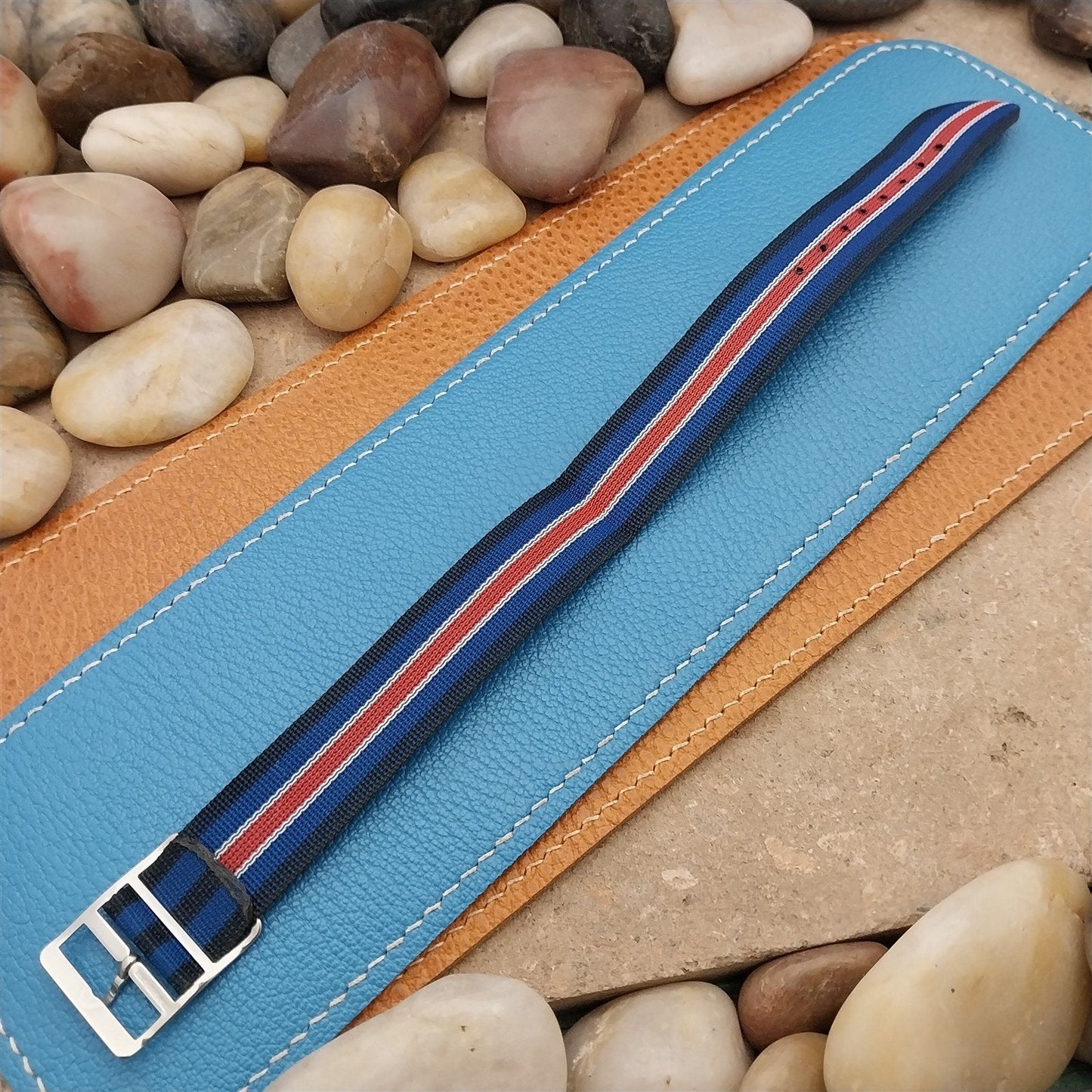 18mm Reversible Nylon Classic Single Pass 1960s Unused Vintage Watch Band