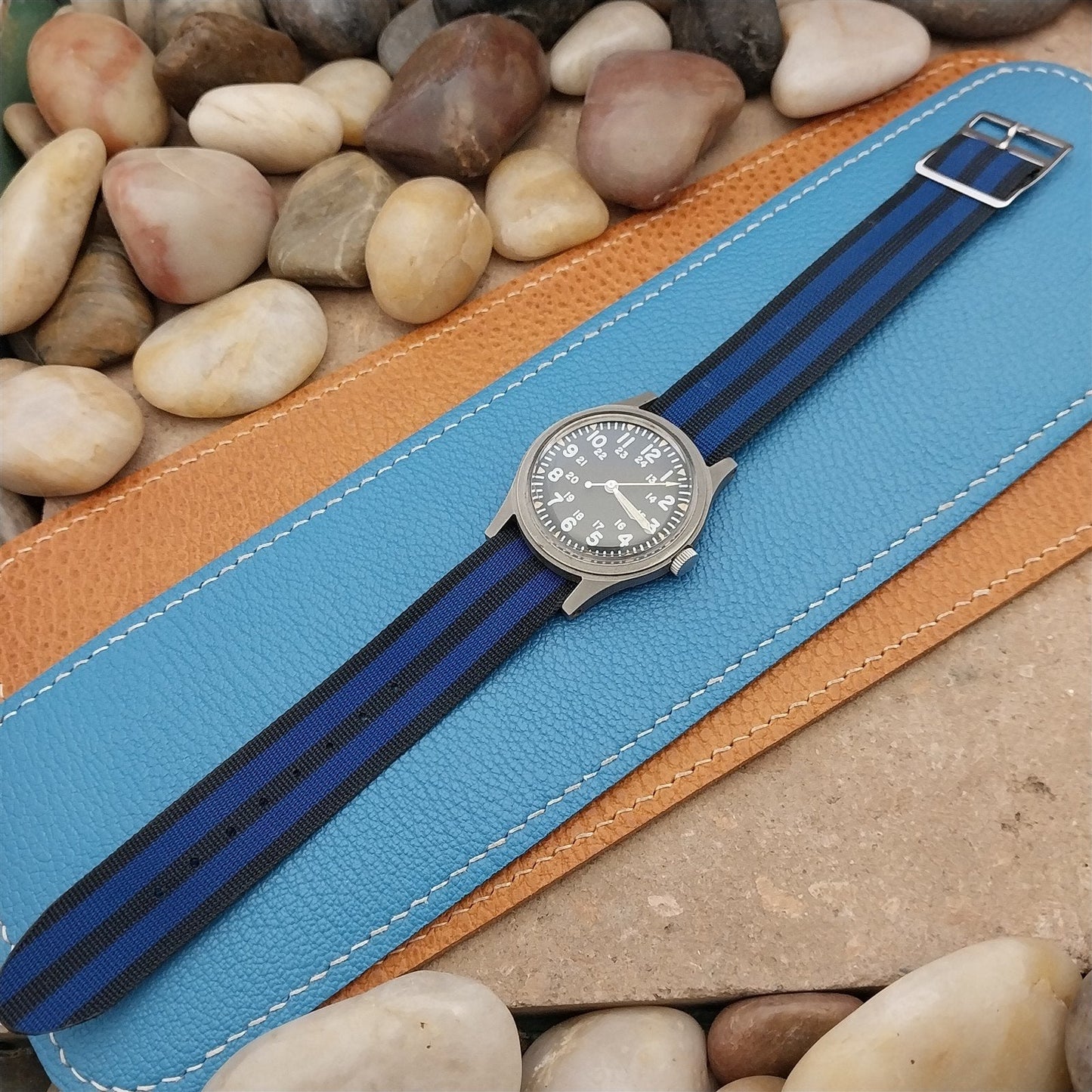 18mm Reversible Nylon Classic Single Pass 1960s Unused Vintage Watch Band