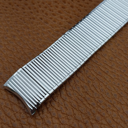 17.2mm 19mm 10K White Gold-Filled Classic Speidel Thinline Vintage Watch Band