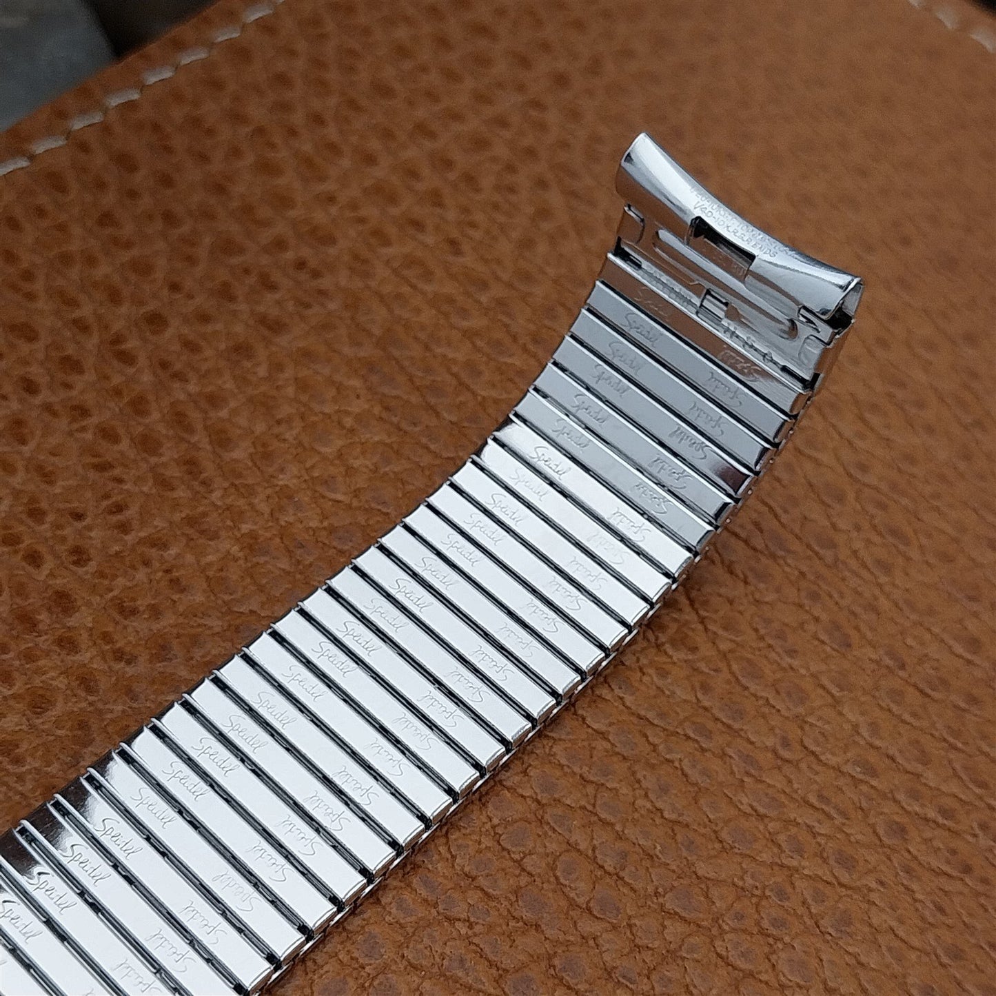 17.2mm 19mm 10K White Gold-Filled Classic Speidel Thinline Vintage Watch Band