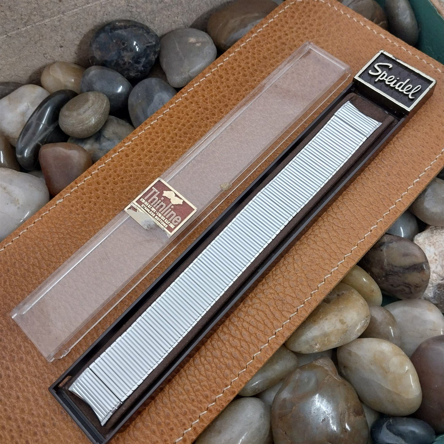 17.2mm 19mm 10K White Gold-Filled Classic Speidel Thinline Vintage Watch Band
