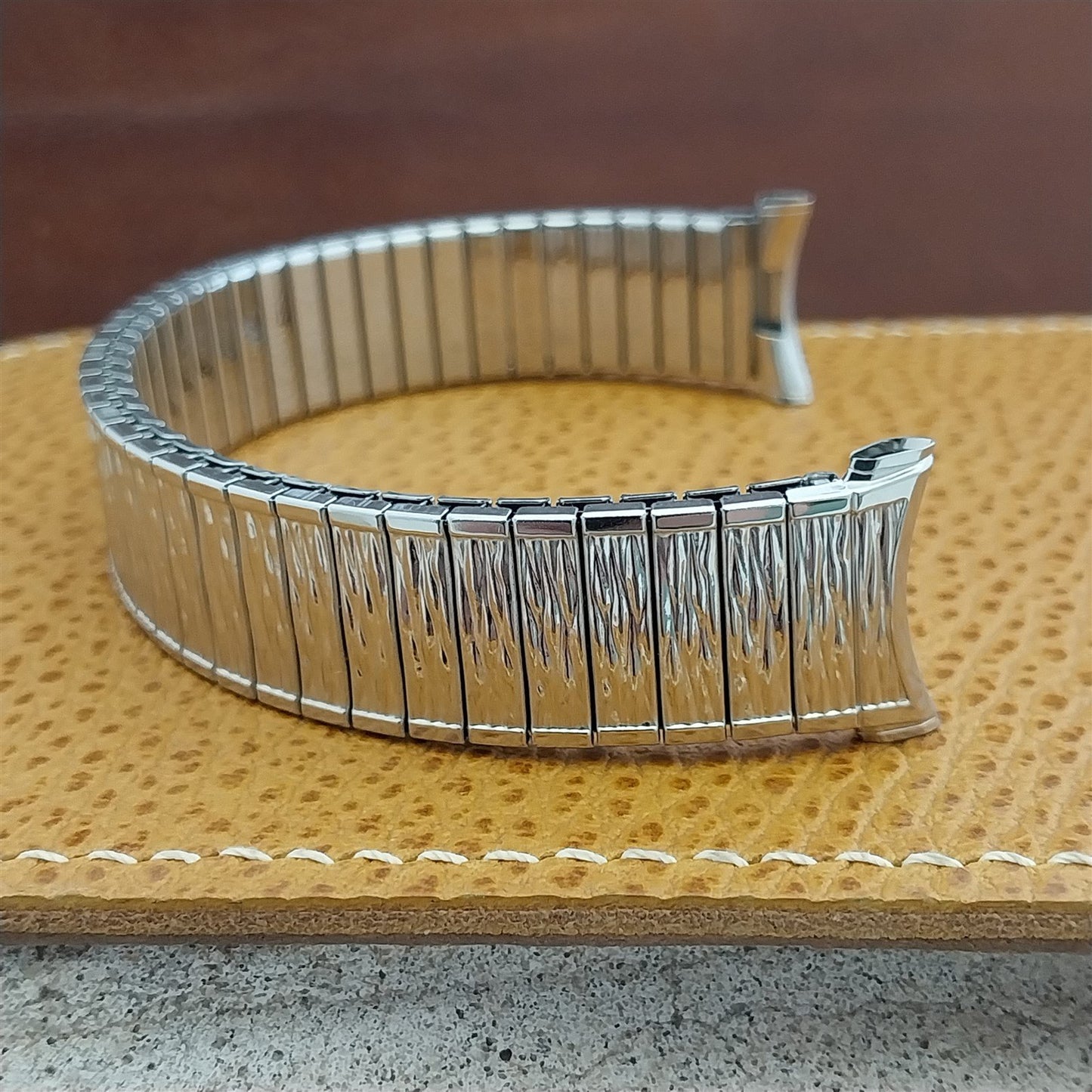 19mm 18mm Long Stainless Steel 1970s Speidel Valencia Unused Vintage Watch Band