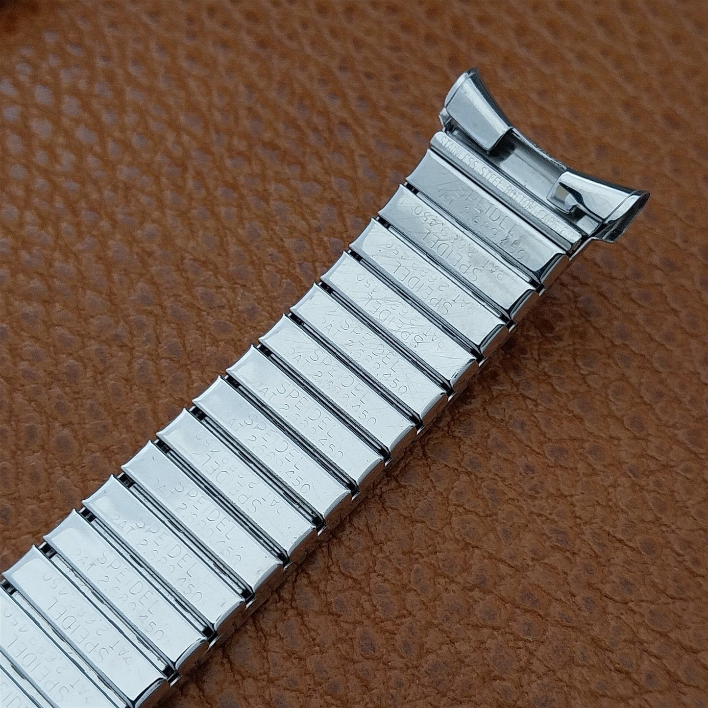 Vintage Short White Gold-Fill 19mm 18mm Speidel Fairway Unused 1968 Watch Band